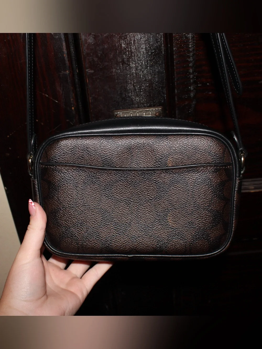 Coach Brown and Black Crossbody Bag
